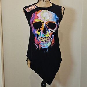 NWOT Ayguey Women's Sleeveless Asymmetric Top Size XS